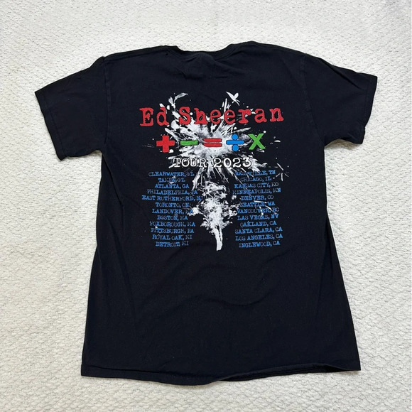 Ed Sheeran Mathematics 2023 Tour Band Tee Gildan Tour Dates Unisex Medium - Picture 5 of 7